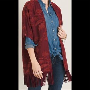 Chico Chenille Floral Jacquard Ruana Wrap